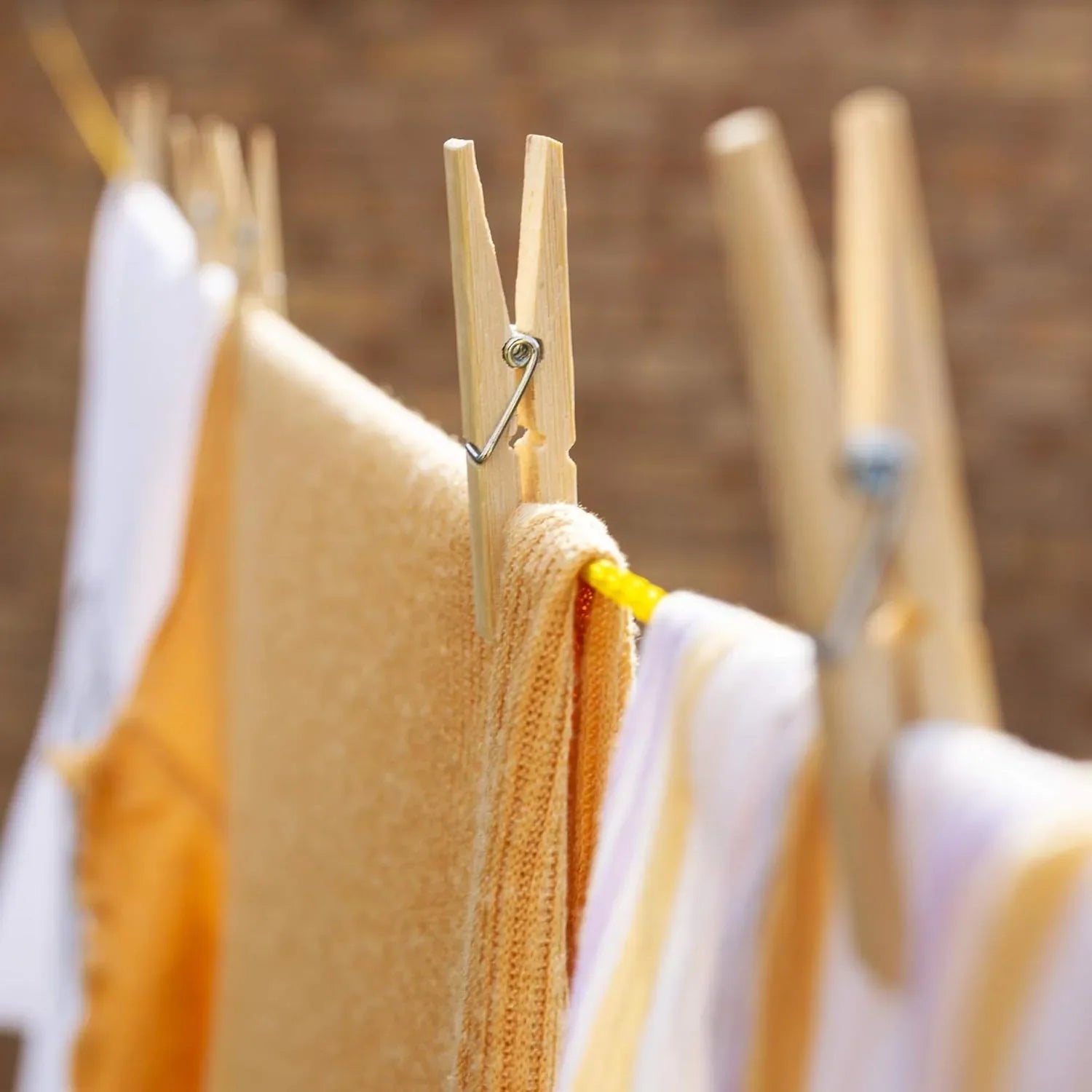 Heavy Duty Bamboo Wooden Cloth Clips Pegs (10 Pcs Set) - Zidbik