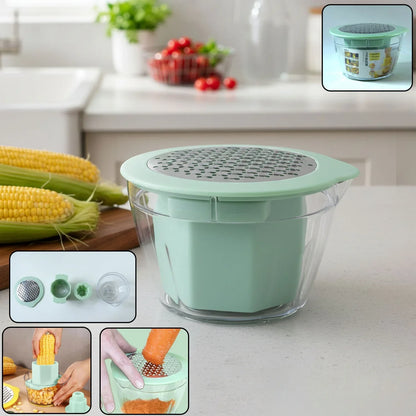 Multipurpose Manual Vegetable Grater And Corn Kernel Stripper (1 Pc) - Zidbik