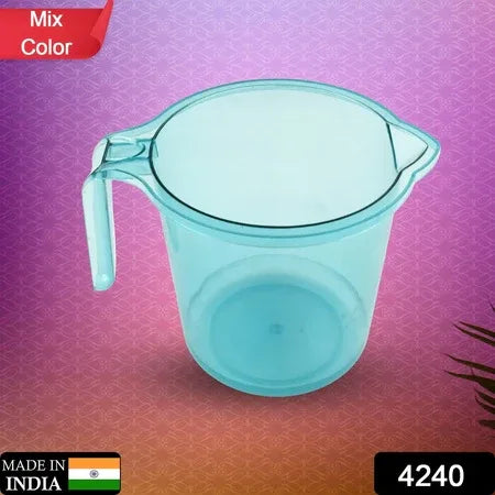 4240 Bathroom Accessories Organization - High Quality Plastic Mug For Bathroom Pp Material Muga (Mix Color 1 Pc) - Zidbik