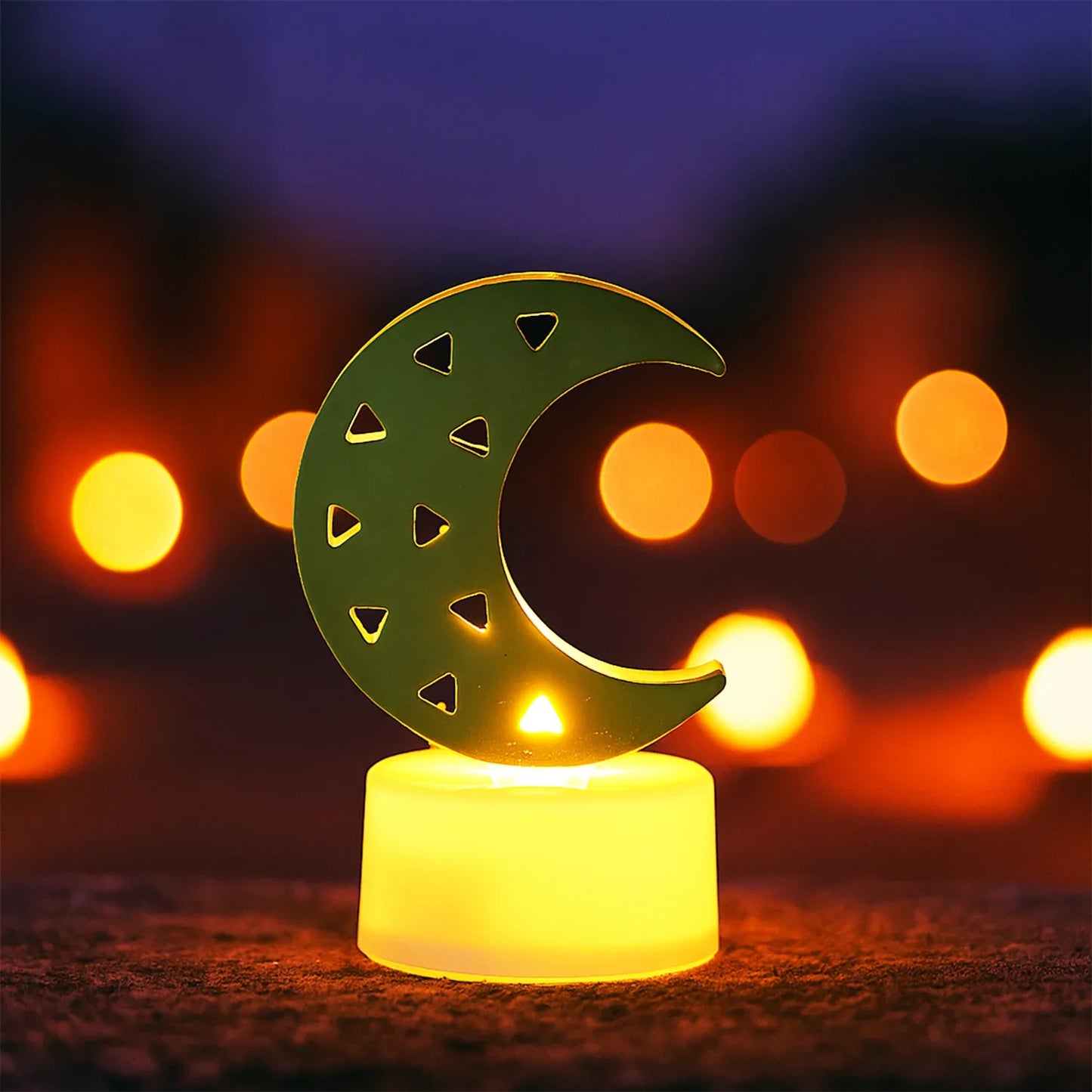 Decorative Moon Shaped Flameless Led Candles (12 Pc) - Zidbik