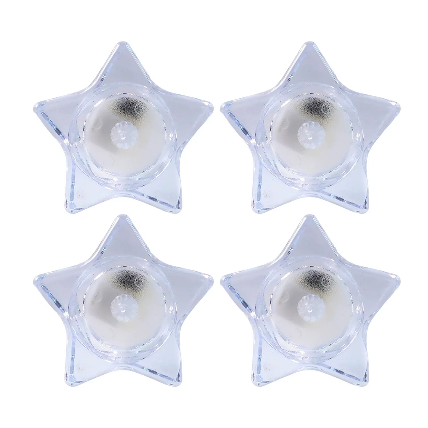 Flameless Star-shaped Led Candles (4 Pc Set) - Zidbik