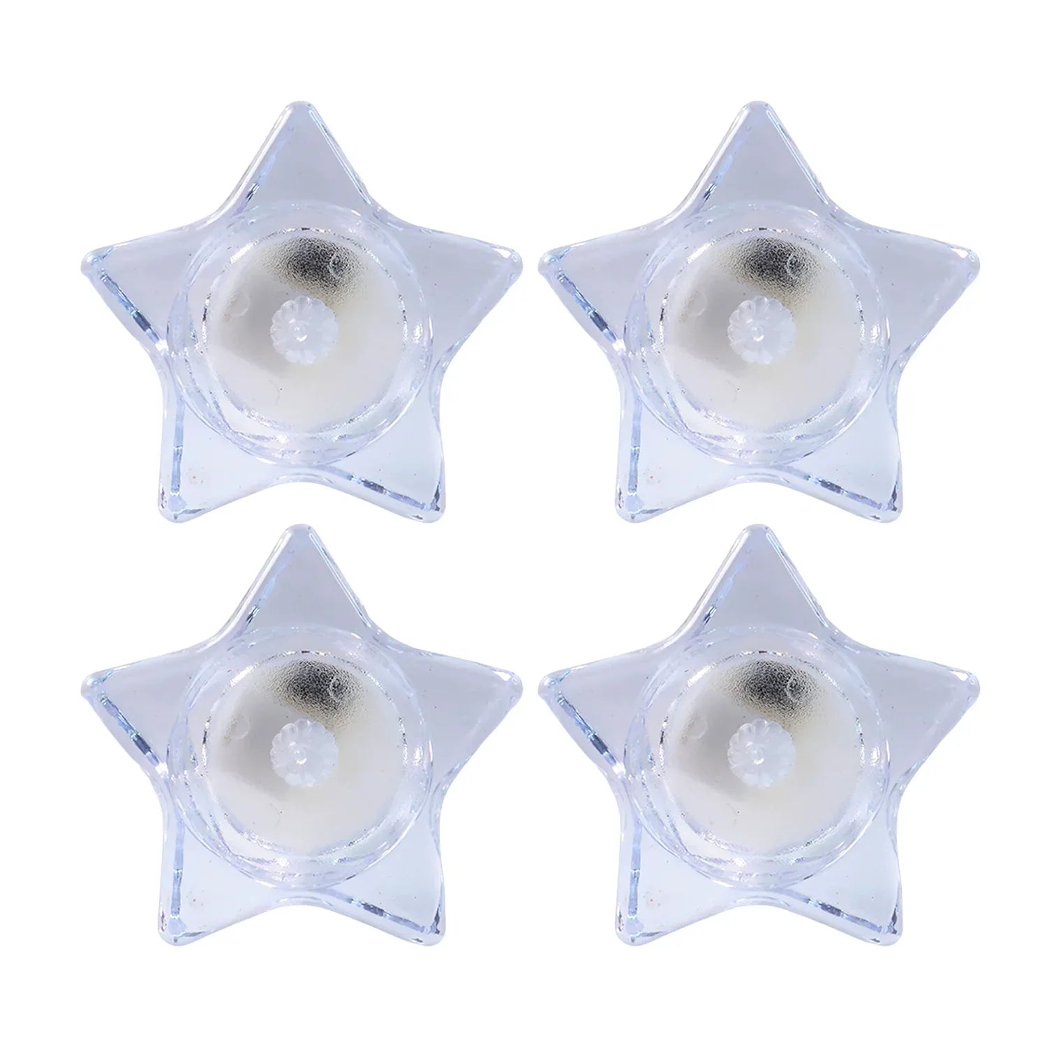 Flameless Star-shaped Led Candles (4 Pc Set) - Zidbik