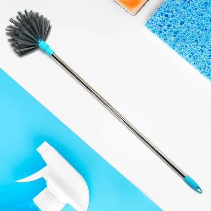 4021 Cobweb Brush With Stainless Steel Strong Long Extendable Handle For Dusting Ceiling Cobweb Cleaning Brush For Lights Fans Webs Cleaning For Homekitchen - Zidbik