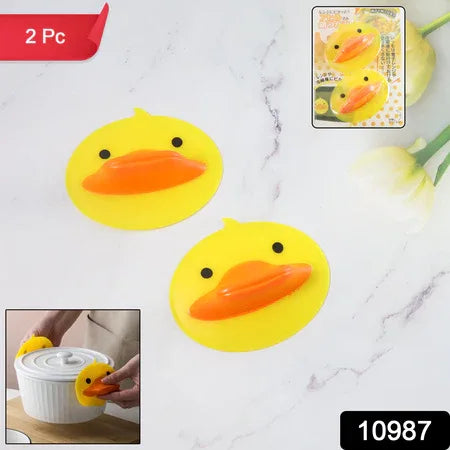 Cute Duck Shape Silicone Hot Pot Holder (2 Pc) - Zidbik