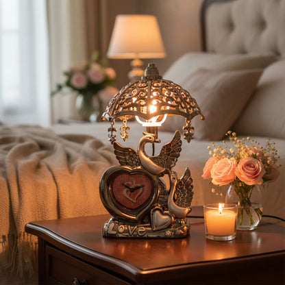 Decorative Swan Couple Table Lamp (1 Pc) - Zidbik
