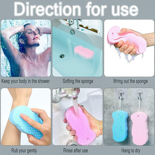 6234 Ultra Soft Exfoliating Sponge Dead Skin Remover Sponge For Body Face Scrubber For Women And Men - Zidbik