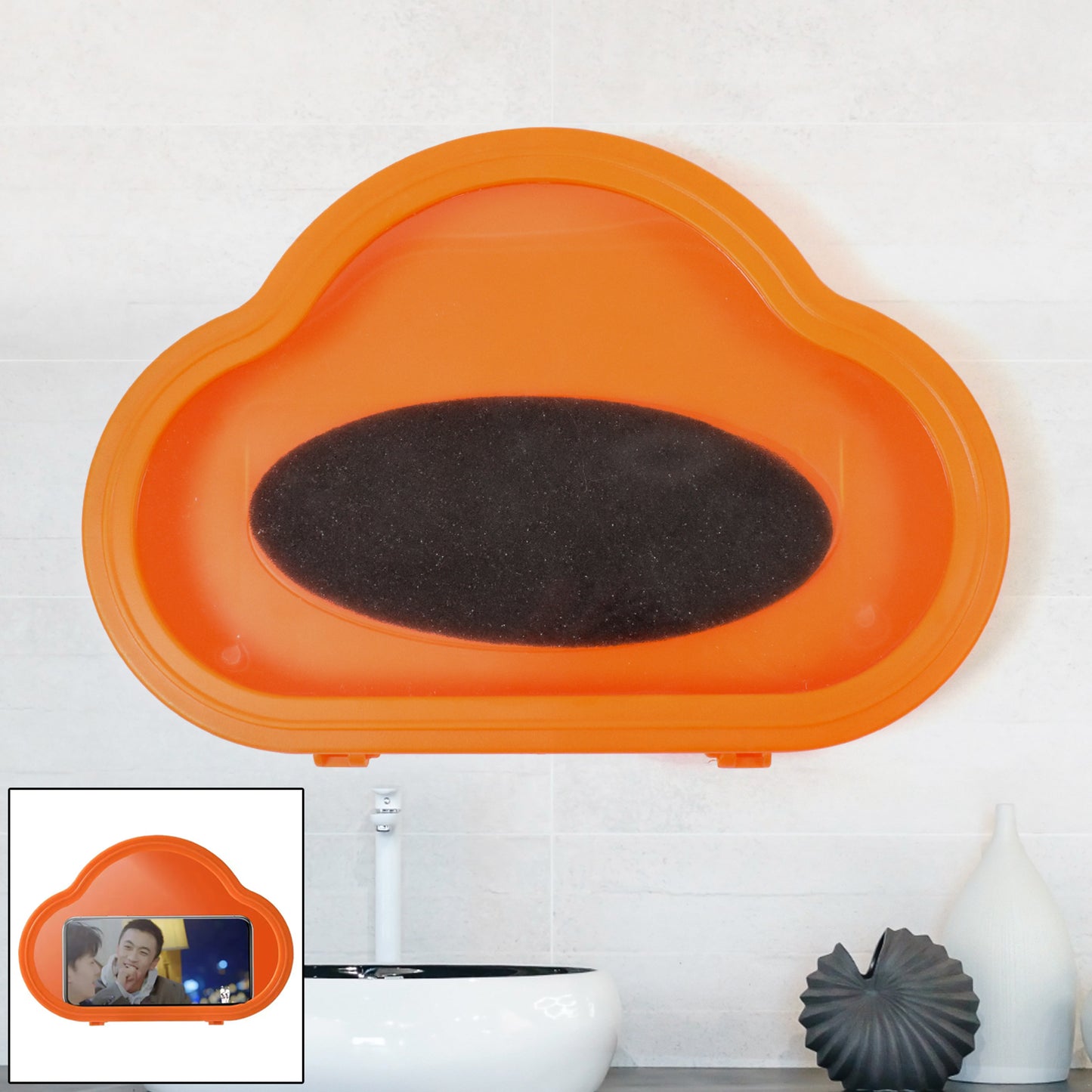 Smartphone  Mobile Stand Waterproof Case Smartphone Stand Case (1 Pc Orange) - Zidbik