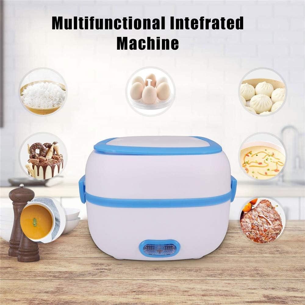 10027 Electric Lunch Box Portable Food Warmer Food Heating Lunch Box Removable Food-grade Stainless Steel Compartments 220v 200w For Car Truck Office - Zidbik