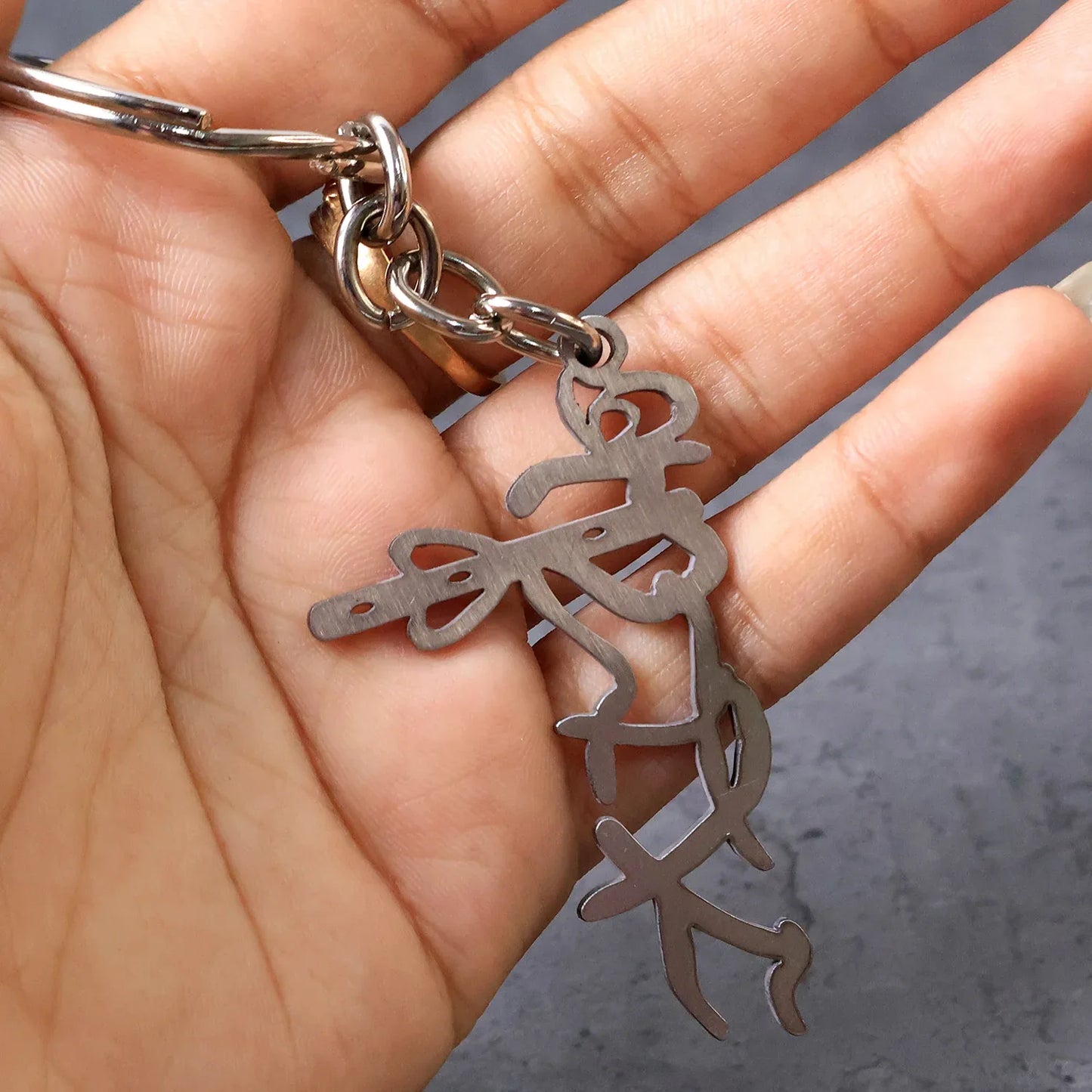Divine Krishna Flute Design Metal Keychain (1 Pc) - Zidbik