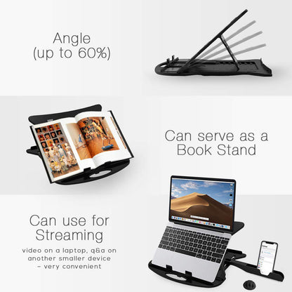 6226 Adjustable Laptop Stand Patented Riser. With Portable Mobile Stand - Zidbik