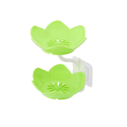 7963 Dabble Layer Flower Self Draining Soap Dish Holder Bathroom Shower Soap Holder Dish Storage Plate Tray For Bathroom Kitchen Bathtub - Zidbik