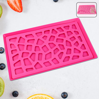 Plastic Kitchen Tray With Modern Hollow Design (40x25 Cm) - Zidbik