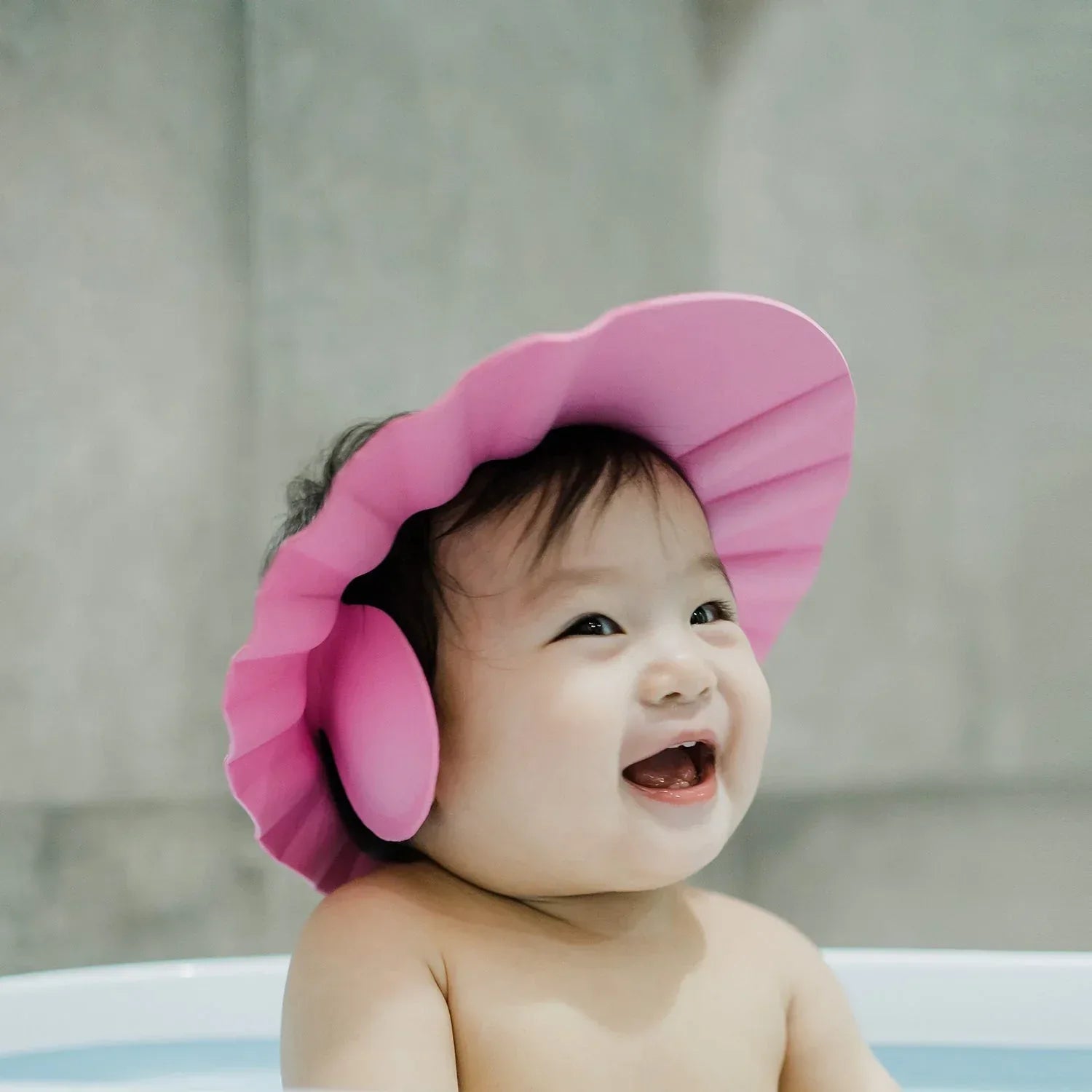 0378b Adjustable Safe Soft Bathing Baby Shower Hair Wash Cap For Children Baby Bath Cap Shower Protection For Eyes And Ear - Zidbik