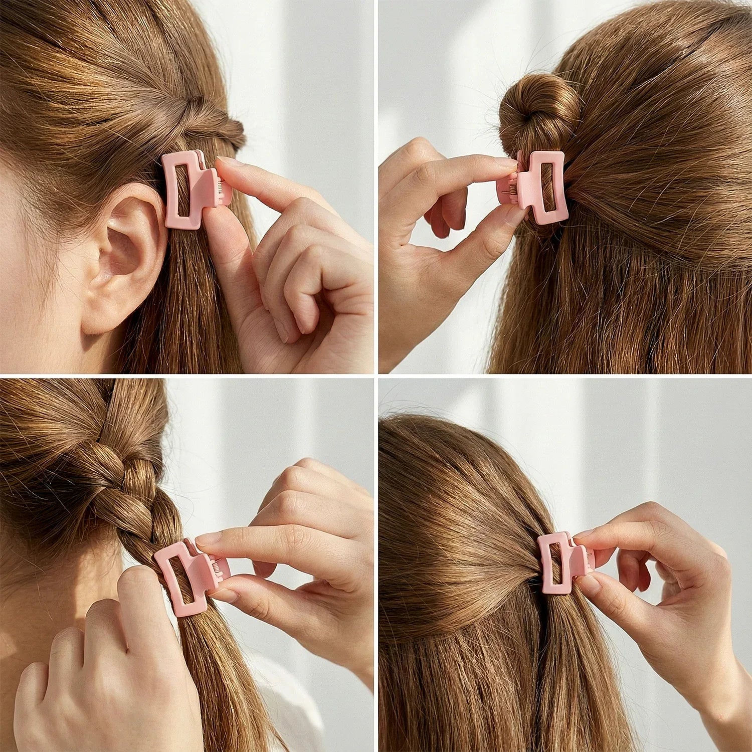 Stylish Mini Hair Claw Clips Set 12 Pc - Zidbik
