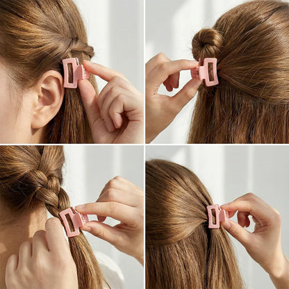Stylish Mini Hair Claw Clips Set 12 Pc - Zidbik