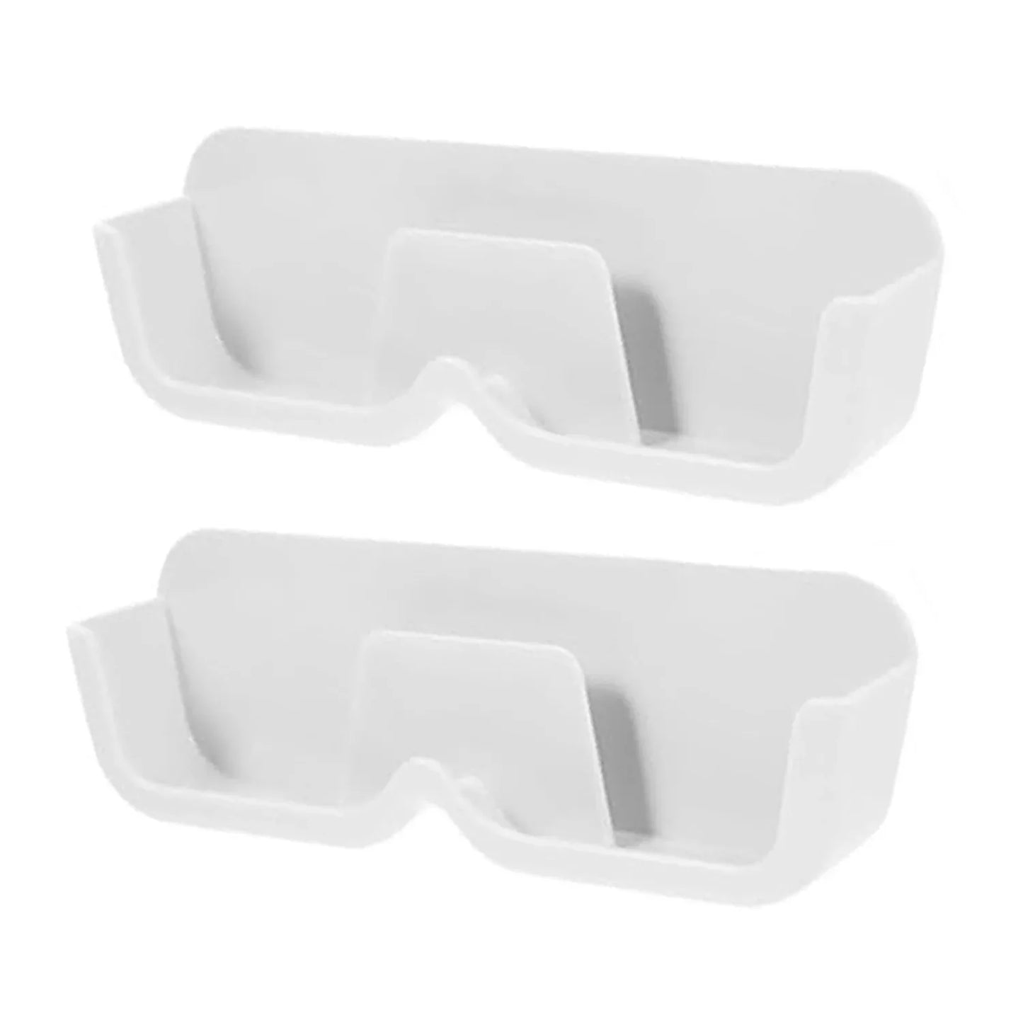 17823 Wall Mount Sunglass Organizer Simple Space Saving Glasses Storage Box Eyewear Stand Holder For Showcase Bedroom Apartment With 2 Pc Double Sided Adhesive Sticker (2 Pcs Set) - Zidbik