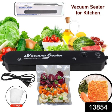 Vacuum Sealer Machine With 10 Pcs Bag (1 Set) - Zidbik