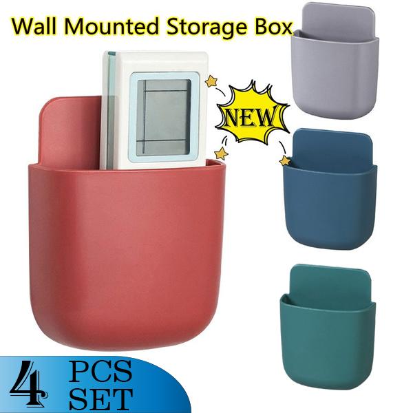 1487 Wall Mounted Storage Case With Mobile Phone Charging Holder - Zidbik