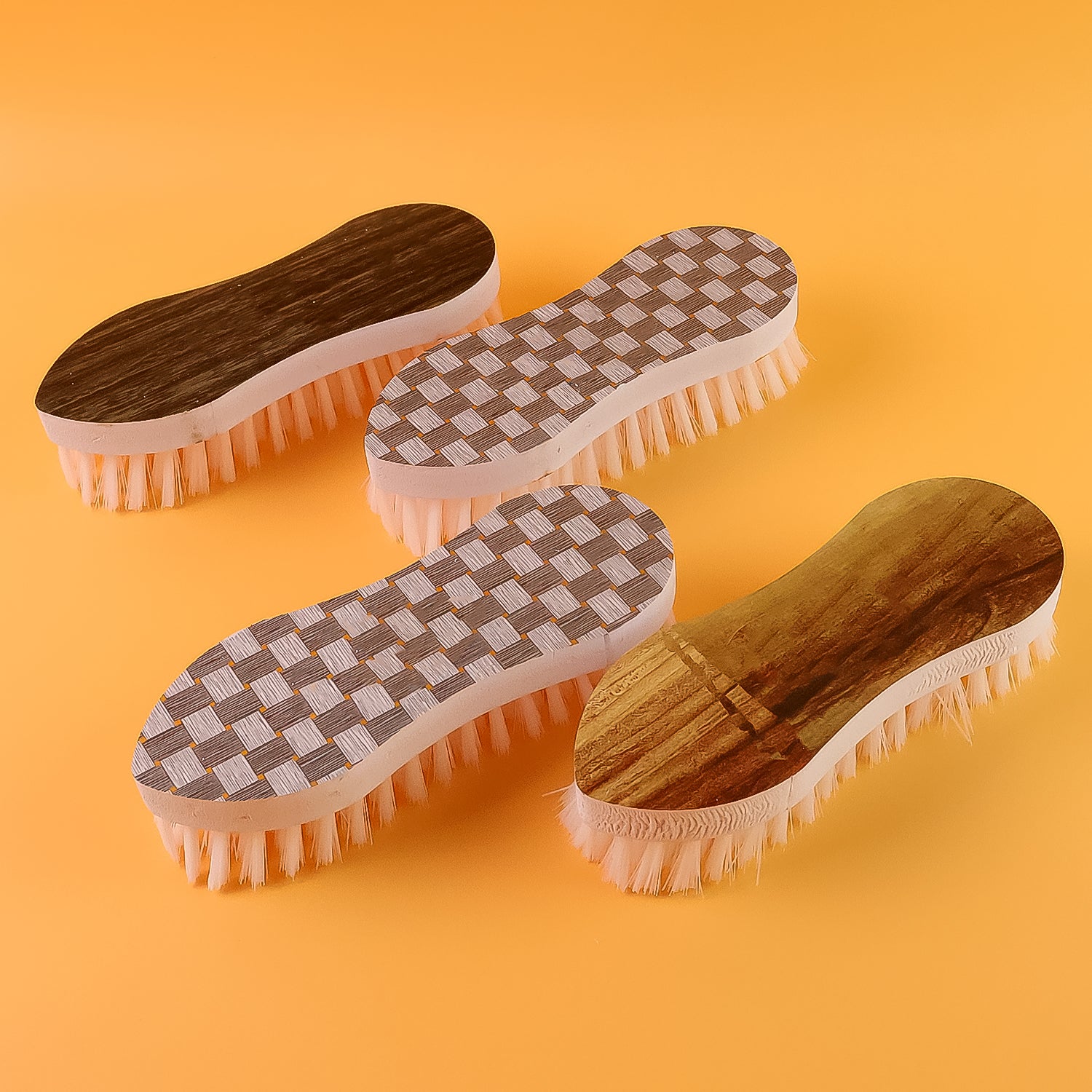 Veepee Ergonomic Curved Laundry Brush Set (4 Pc) - Zidbik