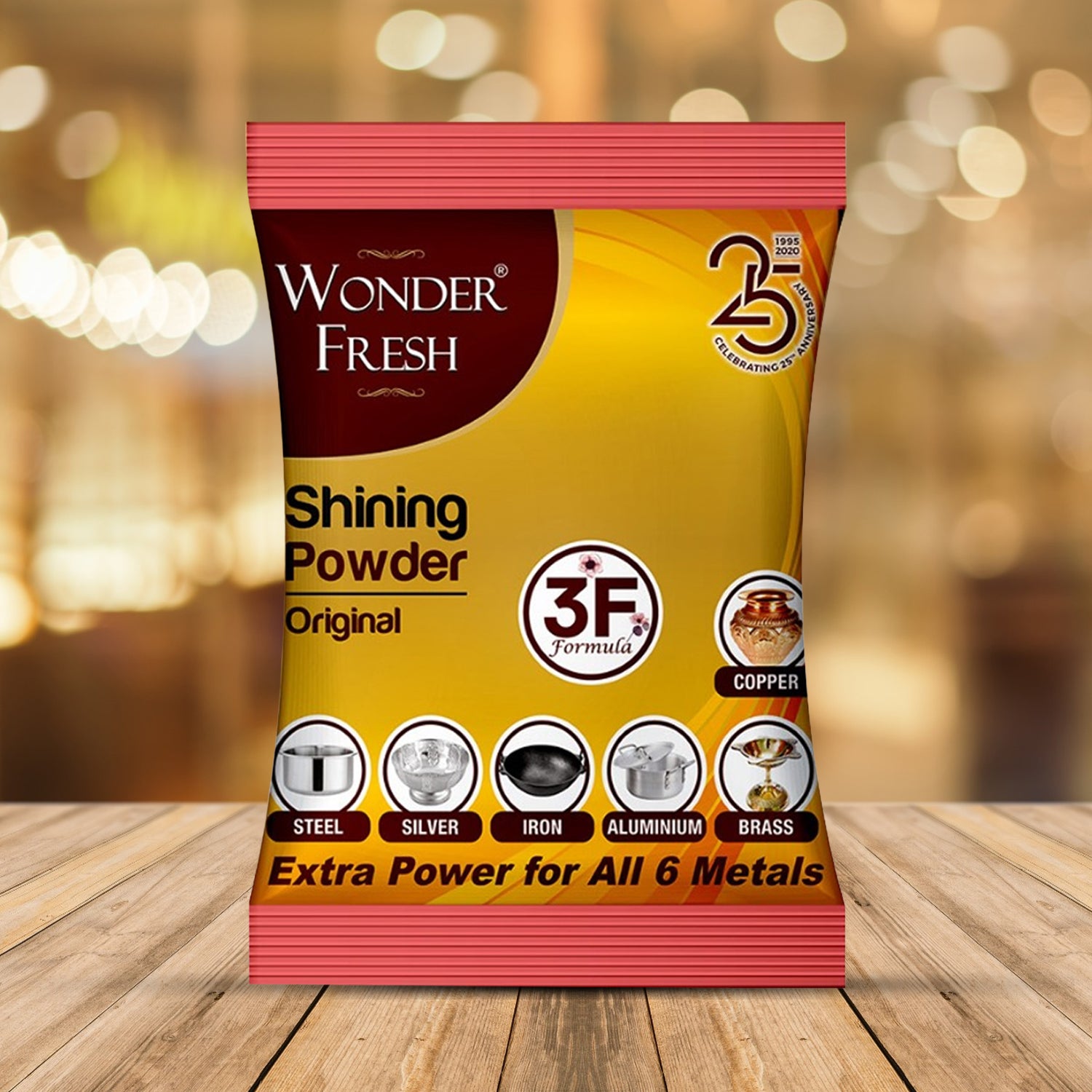 Shining Powder Cleans And Polishes Copper Brass Silver Aluminum Iron And Steel Removes Tarnish And Oxidation (200 Gm) - Zidbik