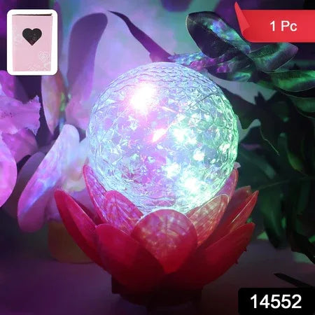 Crystal Ball Lotus Led Decorative Light (1 Pc) - Zidbik