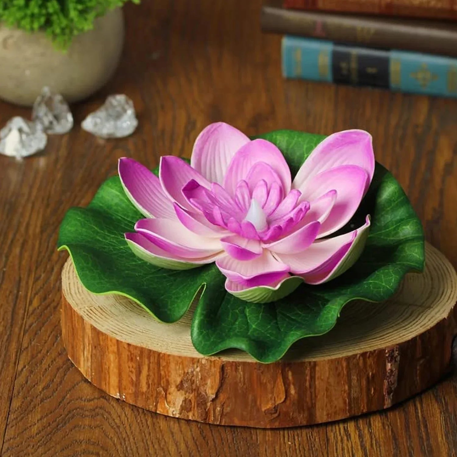 6556 Water Floating Smokeless Candles Lotus Flowers Sensor Led Tealight For Outdoor And Indoor Decoration - Pack Of 6 Candle Candle (Pack Of 6) - Zidbik