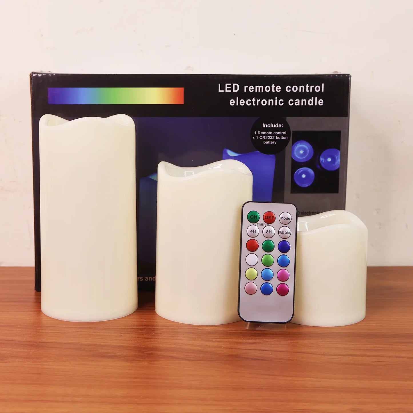 Premium 3 Piece Led Flameless Candle Set With Remote Control - Zidbik