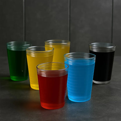 Apex Pyramid Ringo Plastic Glass 300ml Approx Durable Crystal-clear Tumbler - Zidbik