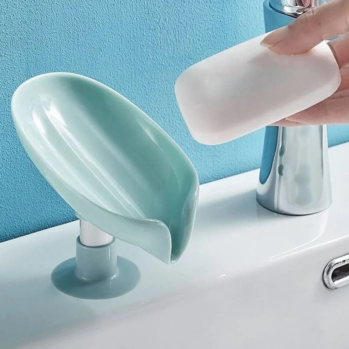 Soap Holder Stand Self Draining Soap Dish Holder Soap Box (1 Pc) - Zidbik