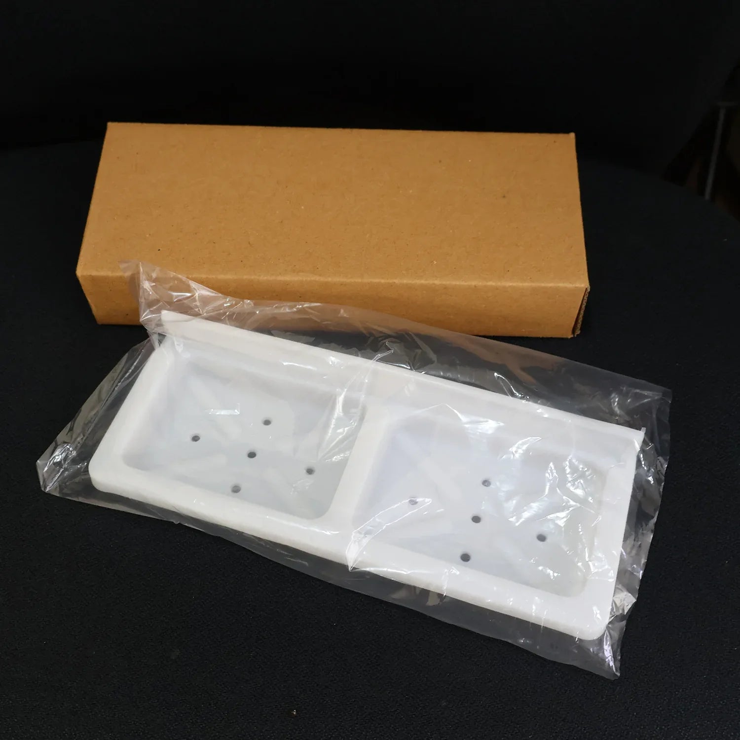 Wall Mounted Double Compartment Soap Sponge Holder (1 Pc) - Zidbik