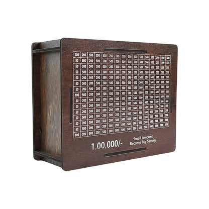 Wooden Money Piggy Bank Money Box (1 Pc Pen Not Included) - Zidbik