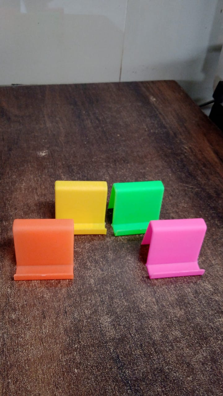 Durable Plastic Mobile Phone Stand With Angled Support (1 Pc  Mix Color) - Zidbik