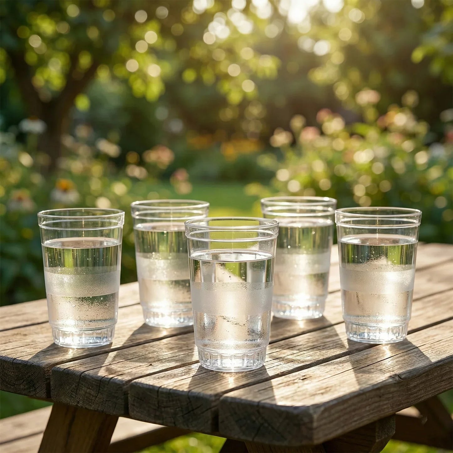 Transparent Janta Drinking Glass Set (300ml 6 Pc Set) - Zidbik