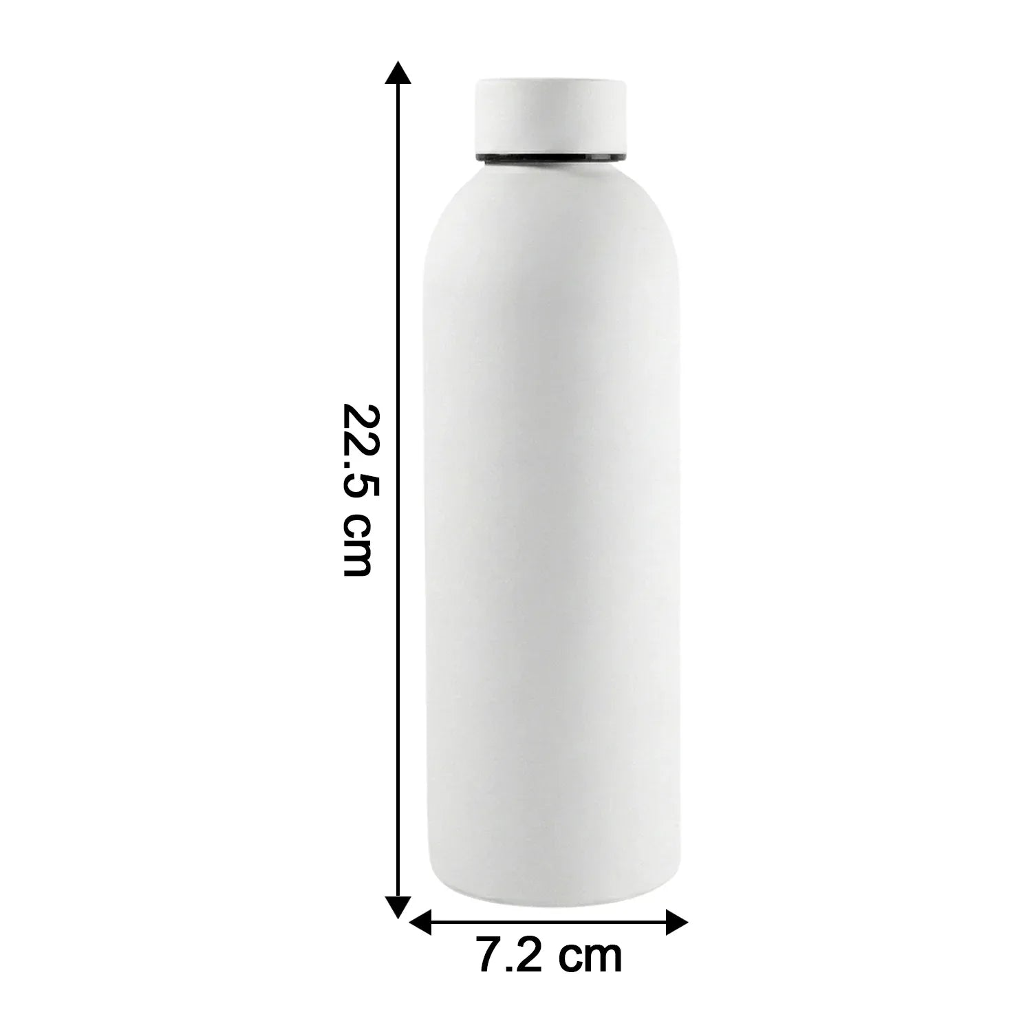 Stainless Steel Double Wall Vacuum-insulated Drink Water (White 500 Ml Approx) - Zidbik