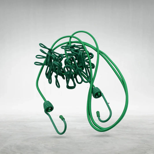 9373 Elastic Cloth Drying Rope With 12 Metal Clip Portable Clothes Line For Home Travel - Zidbik