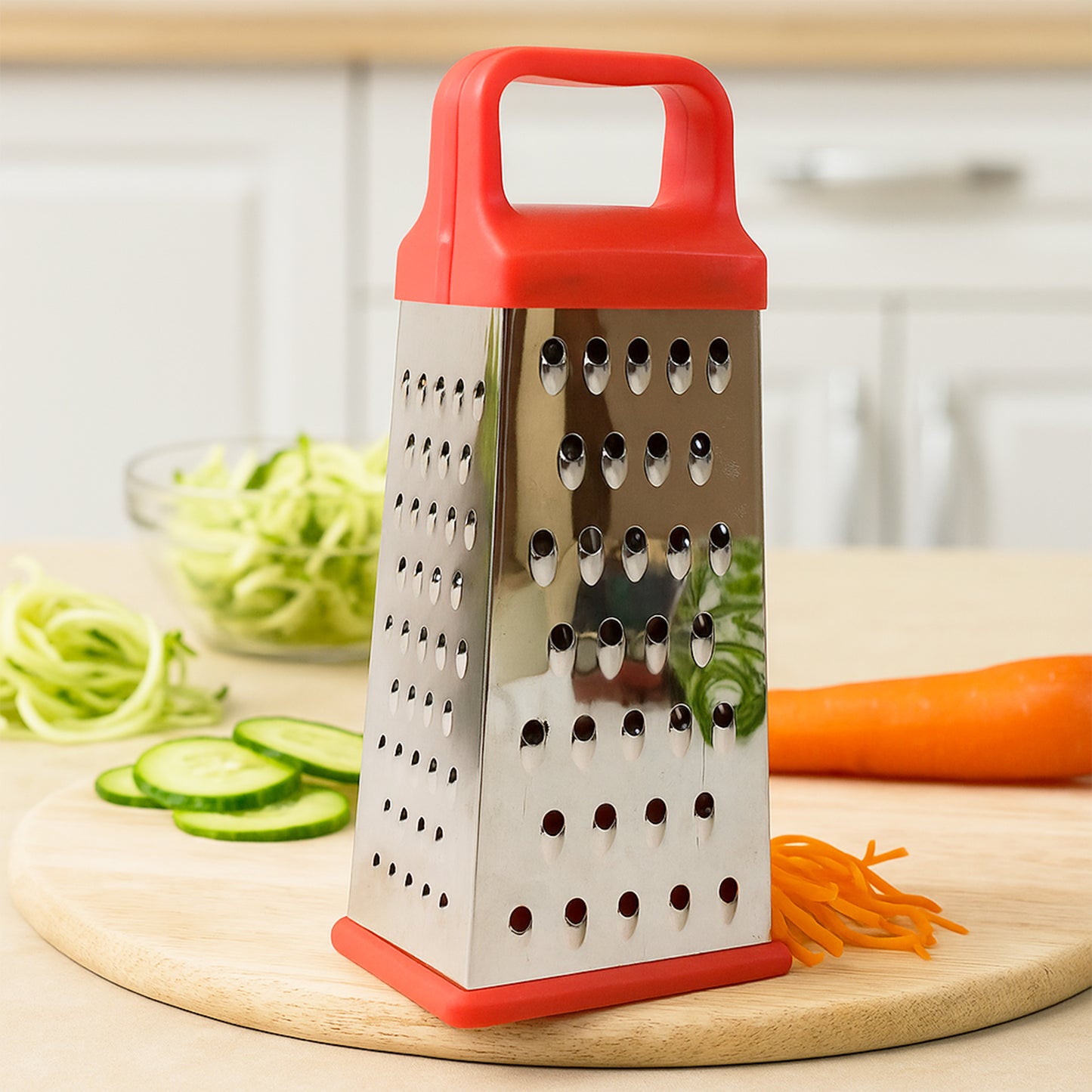 Supermom 5-in-1 Comfort Stainless Steel Grater And Slicer - Zidbik