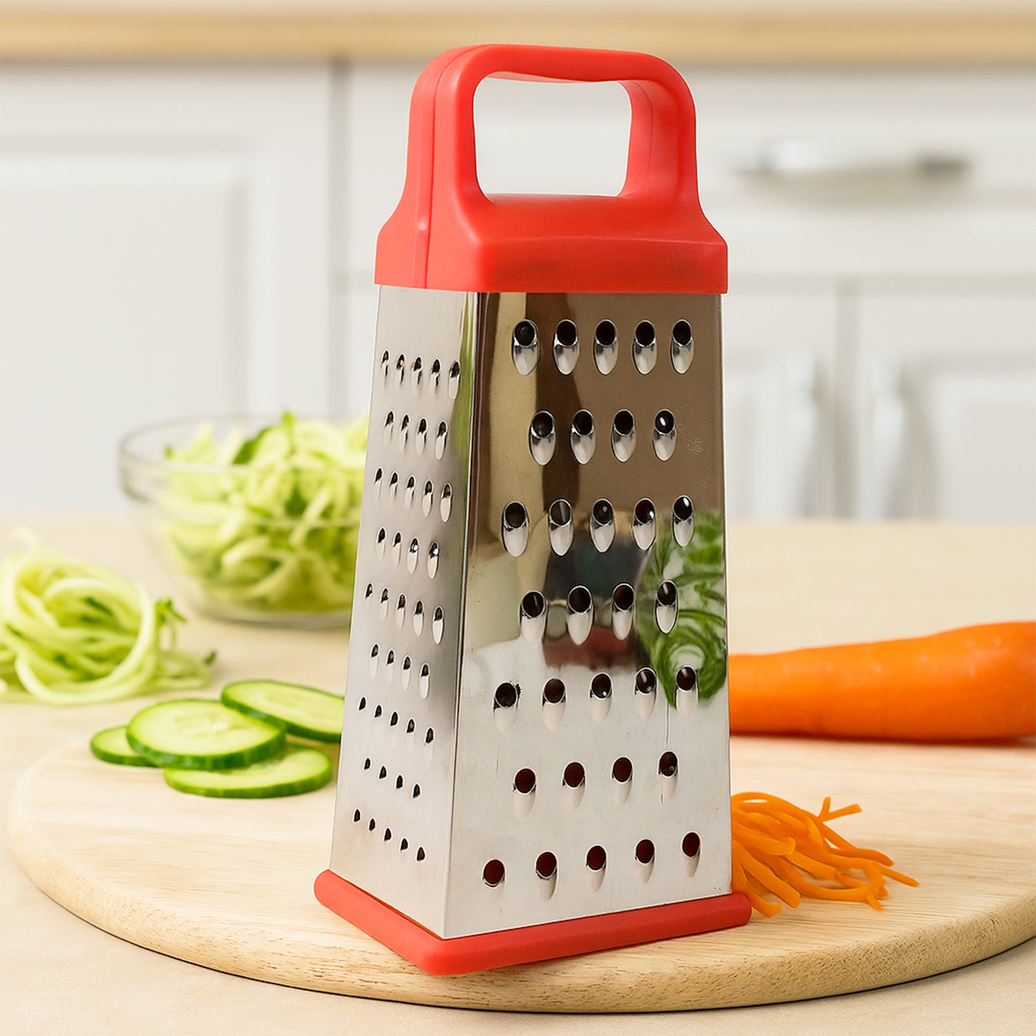 Supermom 5-in-1 Comfort Stainless Steel Grater And Slicer - Zidbik
