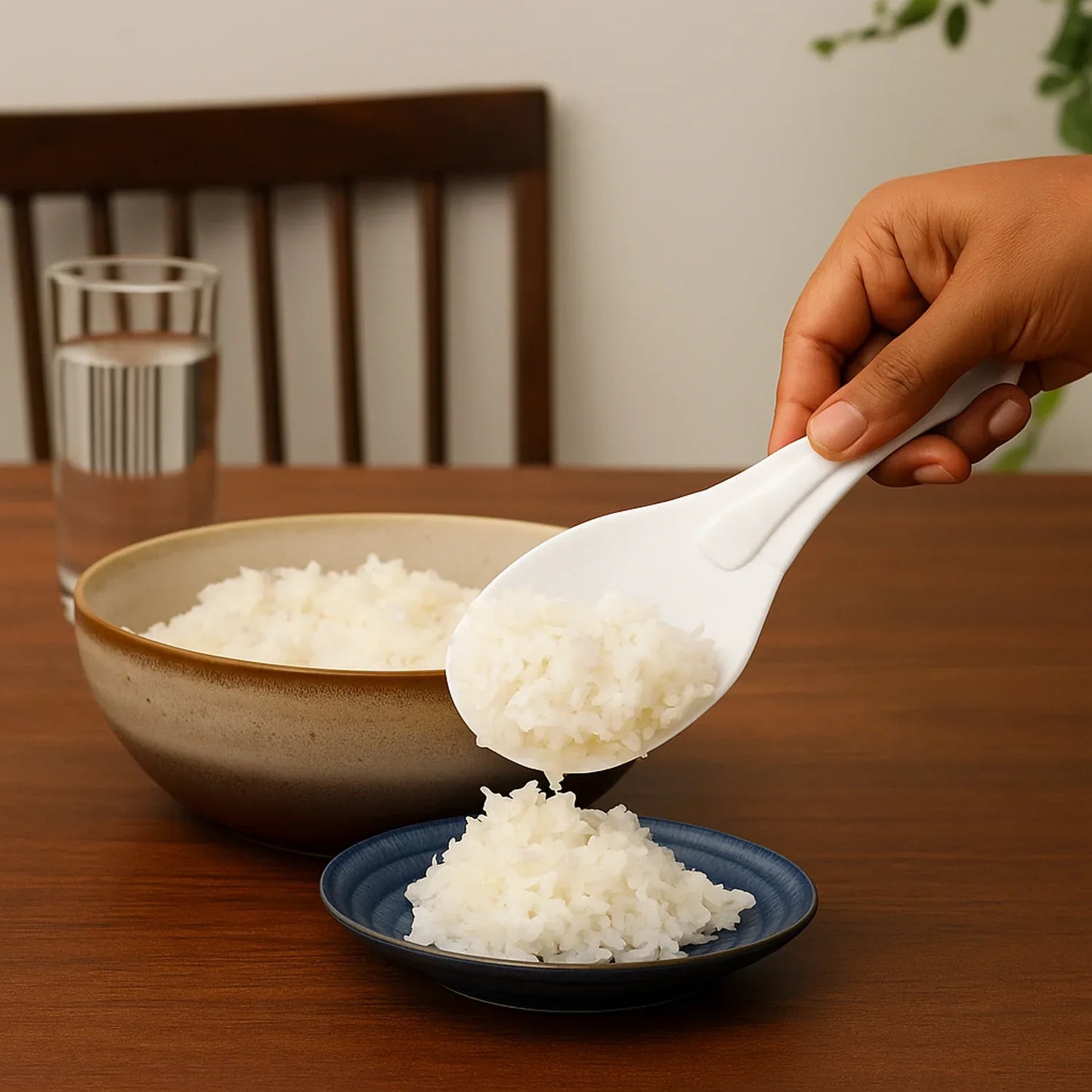 Plastic Non-stick Rice Serving Paddle (1 Pc) - Zidbik