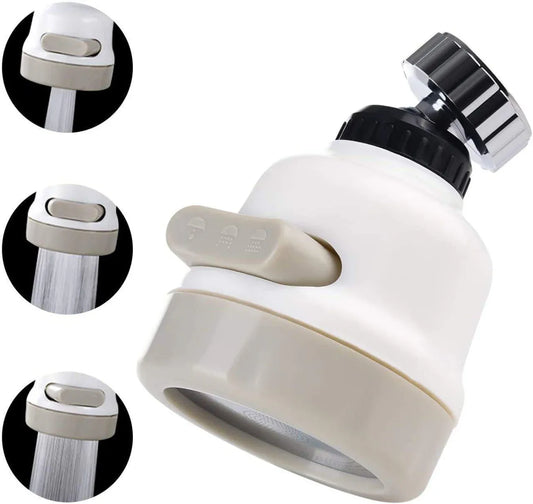 1589 Rotatable Splash Proof 3 Modes Water Saving Nozzle Filter Faucet Sprayer - Zidbik