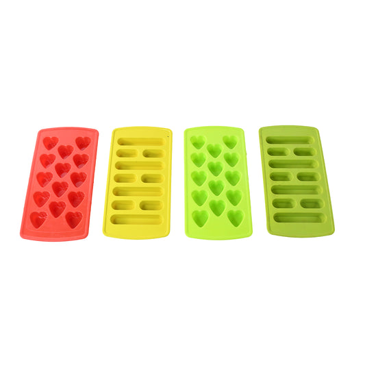 Plastic Ice Cube Tray Set (4 Pc) - Zidbik