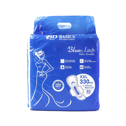 Blue Lady Extra Long Pads With Wides Wings Sanitary Pads 320 Mm 40-pack - Zidbik