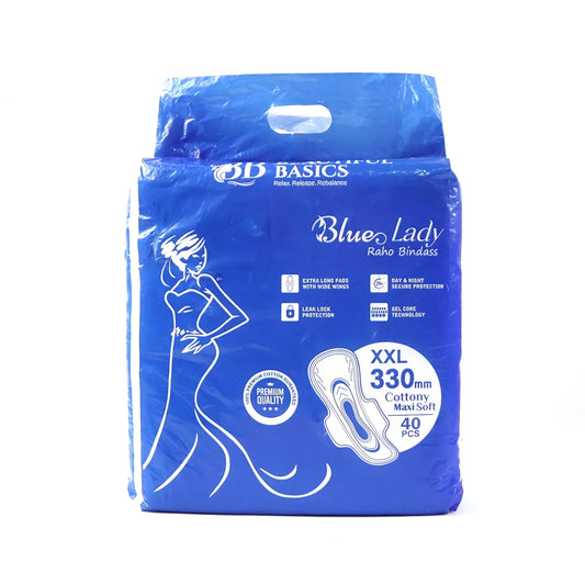 Blue Lady Extra Long Pads With Wides Wings Sanitary Pads 320 Mm 40-pack - Zidbik