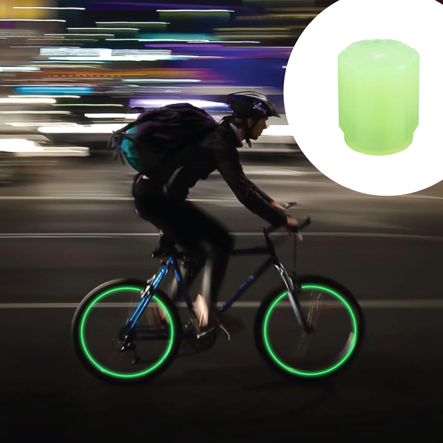 Tyre Valve Caps Luminous Glow Car Tire Valve Cap Covers Vaal Cap (100 Pcs Set) - Zidbik