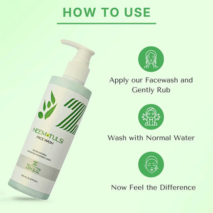 Zequz Neem Tulsi Face Wash - (1 Pc 250 Ml) - Zidbik
