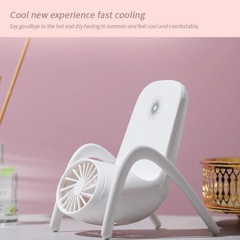 4814 Portable Mobile Phone Holder Fan Personal Fan Multi- Function Fan Handheld Charging Fan (Battery Not Include) - Zidbik